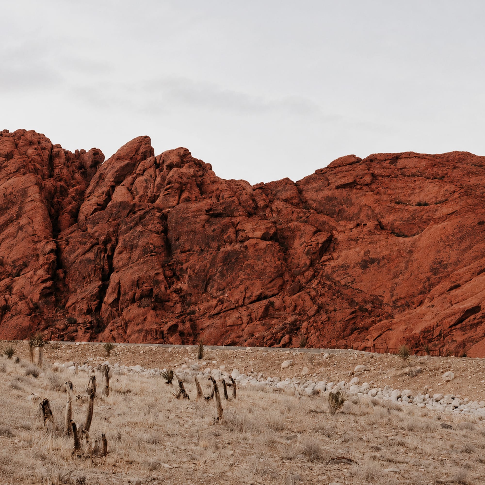 Red rock canyon landscape with layered stone formations desert photography